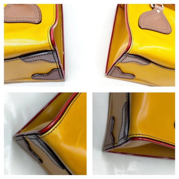 Authentic Prada Brown Leather Hand Bag mn420-121425 - Picture 9 of 16